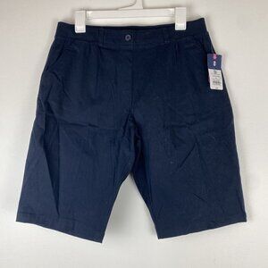 Izod Approved Schoolwear Girl's Navy Knit Waist Shorts Size 20.5 Plus